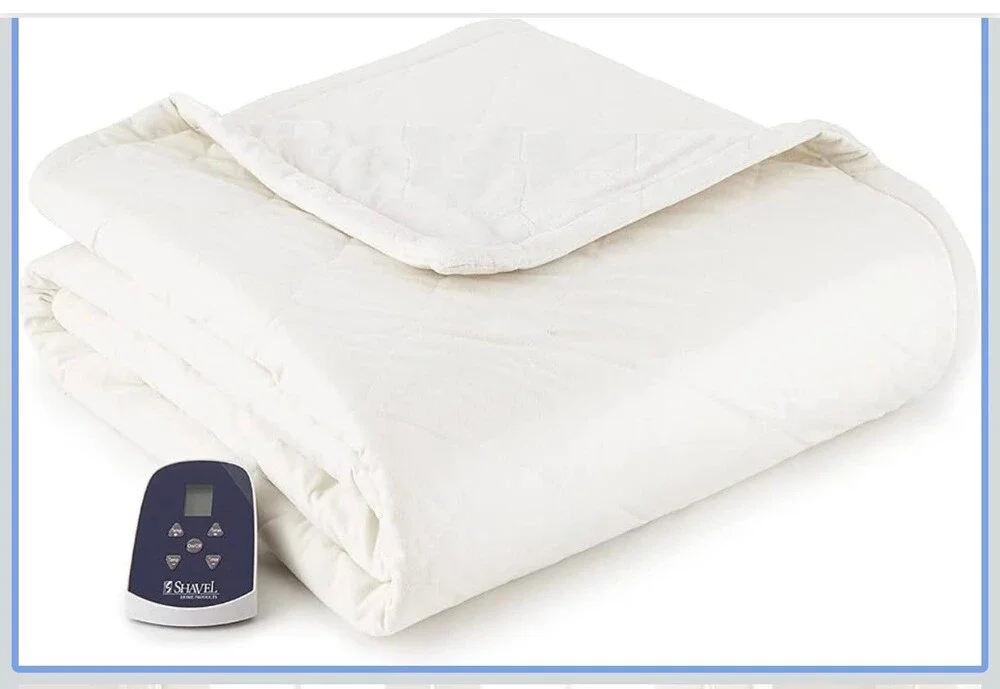 Shavel Electric Heated Blanket Beige with Controller